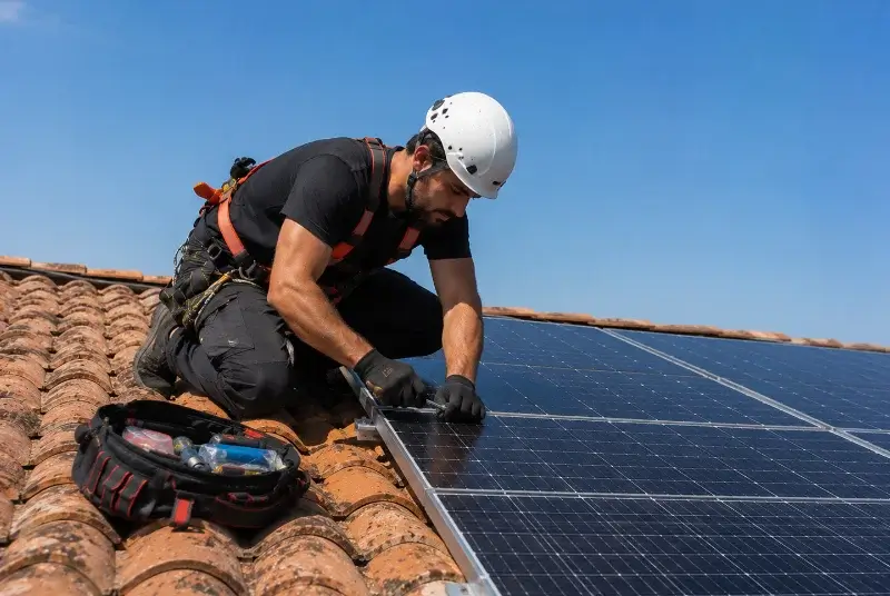 Maintenance et monitoring de panneaux solaires à Popian